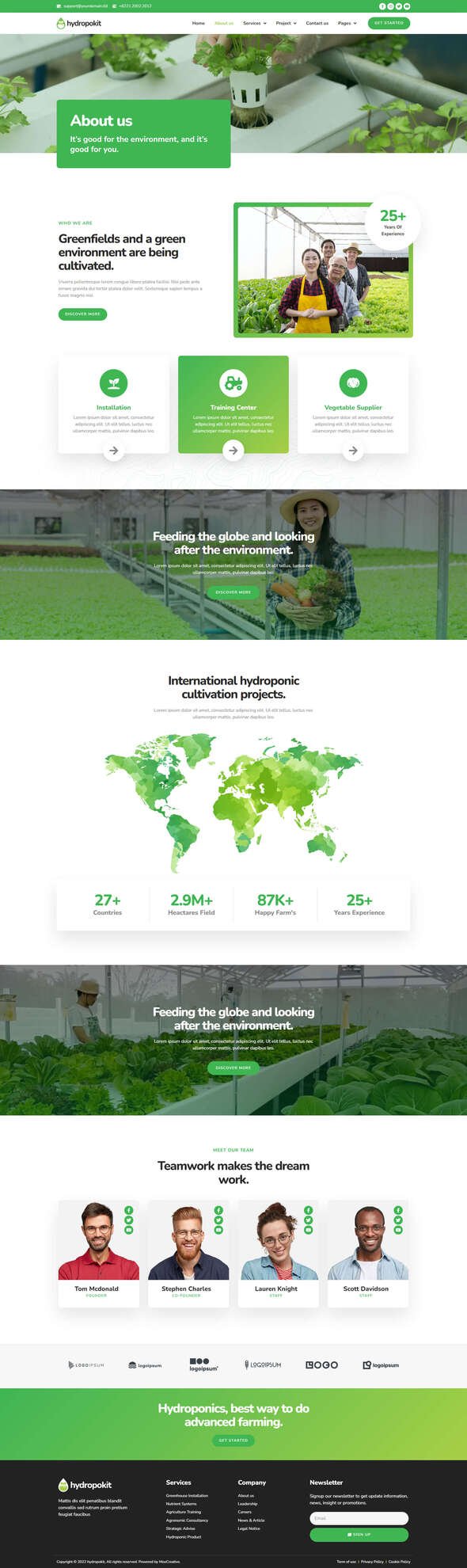 Hydropokit - Hydroponic amp Agriculture Elementor Template Kit TFx