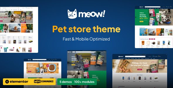 Meow - Pets Shop WooCommerce WordPress Theme TFx