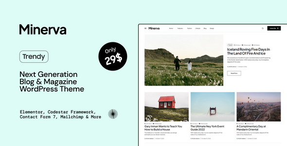 Minerva - Next-Generation Blog amp Magazine Theme TFx