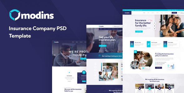 Modins - Insurance Company PSD Template TFx