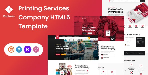 Printress - Printing Services Company HTML5 Template TFx