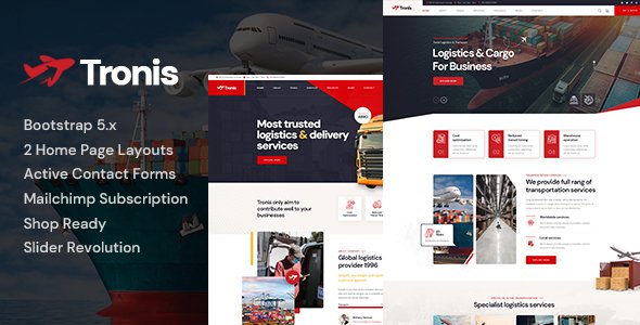 Tronis - Transport amp Logistics HTML Template TFx