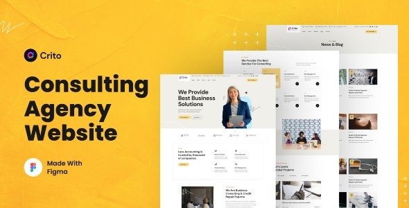 Crito - Consulting Agency Website Figma Template TFx