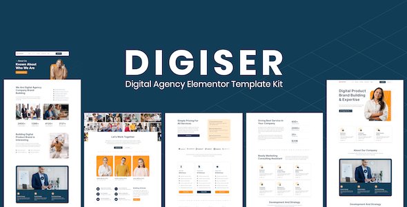 Digiser - Digital Agency Elementor Template Kit TFx