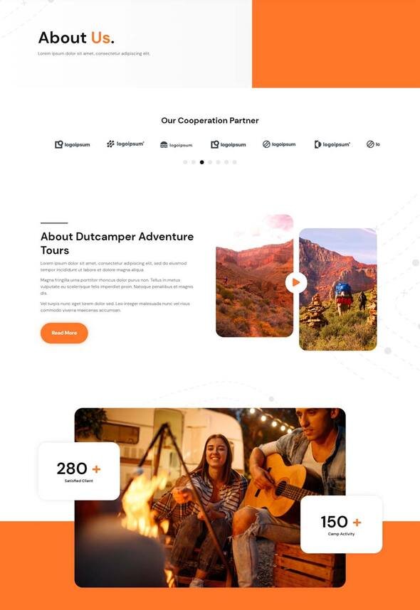 Dutcamper - Camping amp Adventure Elementor Template Kit TFx