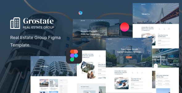 Grostate - Real Estate Group Figma Template TFx