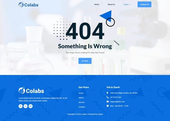 Colabs - Research amp Laboratory Elementor Template Kit TFx