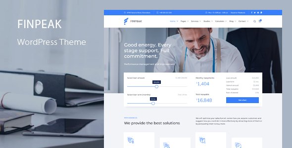 Finpeak - Business Finance Consulting WordPress Theme TFx