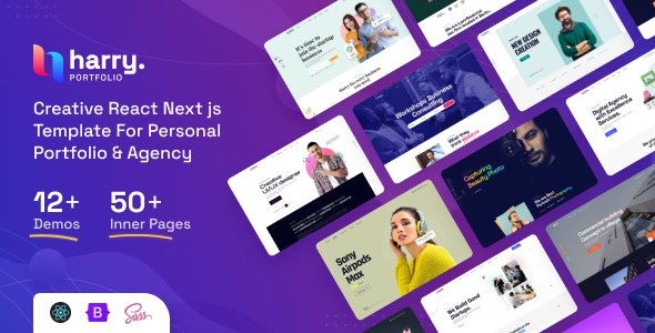 Harry - Personal Portfolio amp Agency React Next js Template TFx