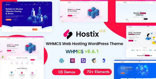 Hostix - Hosting WHMCS WordPress Theme TFx