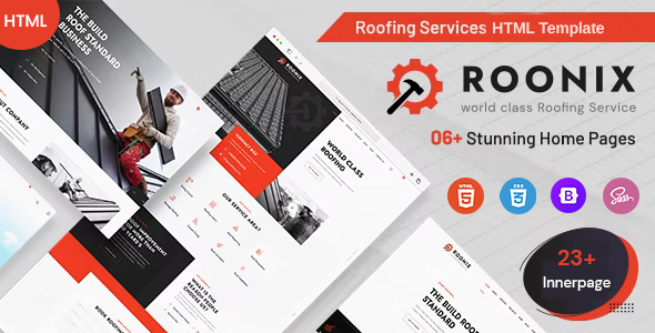 Roonix - Roofing Services HTML Template TFx
