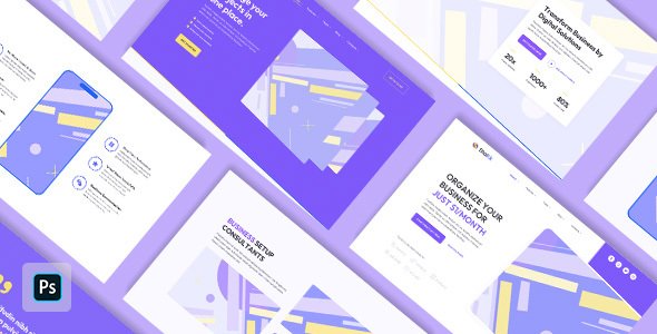 Stakk  Website Wireframe for Photoshop TFx