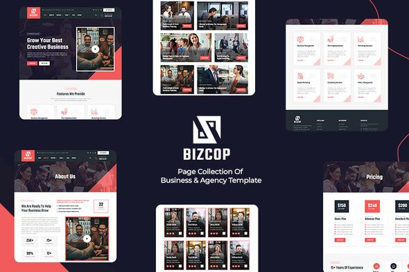 Bizcop - Business amp Agency Elementor Template Kit TFx