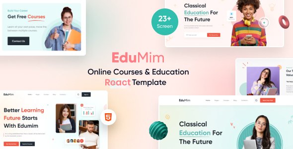 Edumim  Education React Template TFx SiteTemplates