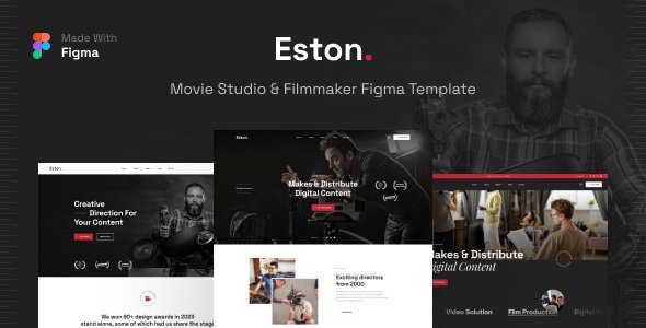 Eston - Movie Studio amp Filmmaker Figma Template TFx