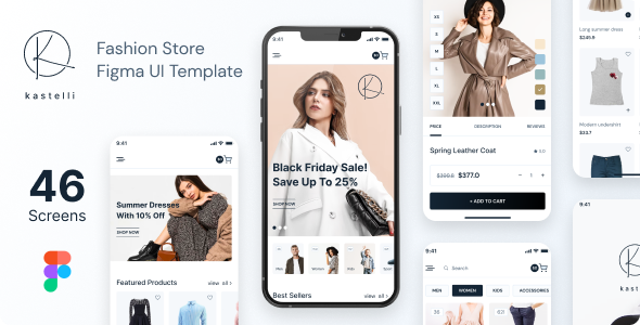 Kastelli - Fashion Store Figma UI Template TFx