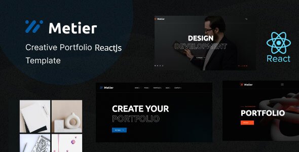 Metier - Personal Portfolio React Template TFx