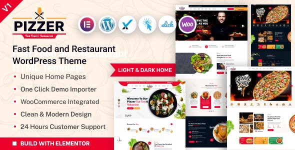 Pizzer - Fast Food amp Restaurant WordPress Theme TFx