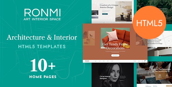 Ronmi - Interior Design amp Architecture HTML5 Template TFx