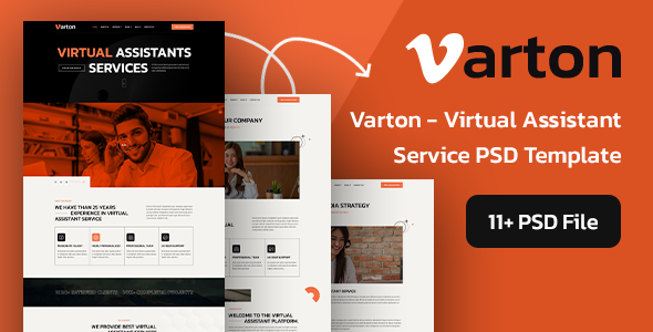 Varton - Virtual Assistant Service PSD Template TFx