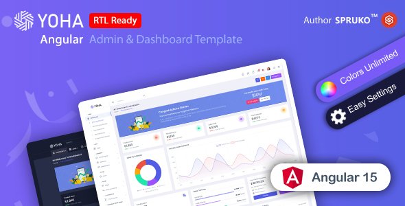 Yoha  Angular Admin and Dashboard Template TFx