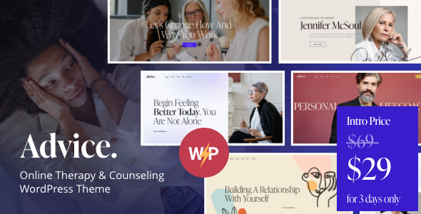 Advice - Online Therapy amp Counseling WordPress Theme TFx