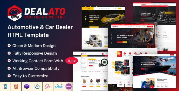 Dealato - Automotive amp Car Dealer HTML Template TFx