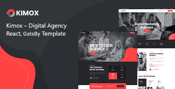 Kimox  Digital Agency React GatsBy Template TFx