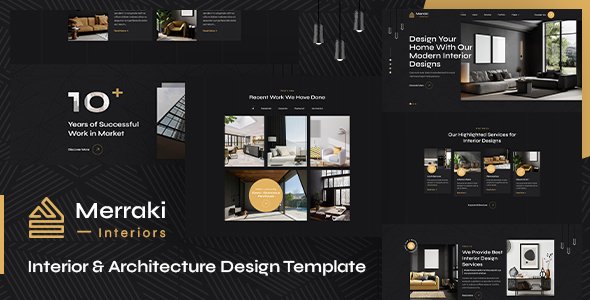 Merraki  Interiors amp Architecture PSD Template TFx