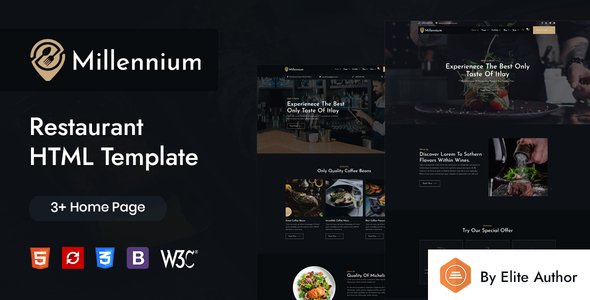 Millennium - Restaurant HTML Template TFx