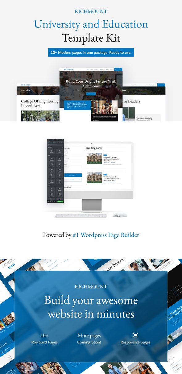 Richmount University - Education Elementor Pro Template Kit TFx