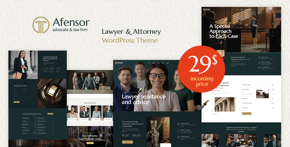 Afensor - Law Firm and Attorney WordPress Theme TFx