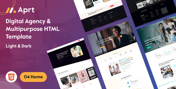 Aprt - Digital Agency amp Multipurpose HTML Template TFx