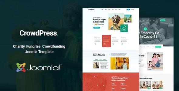 CrowdPress - Crowdfunding amp Charity Joomla Template TFx