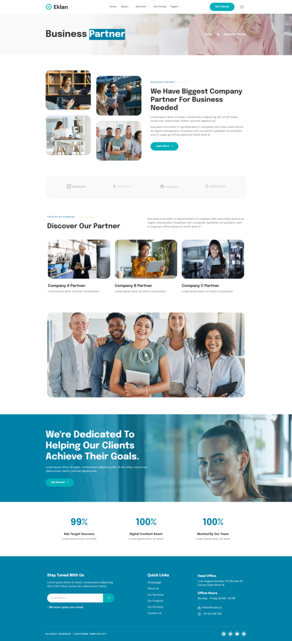 Eklan - Digital Marketing Agency Elementor Template Kit TFx