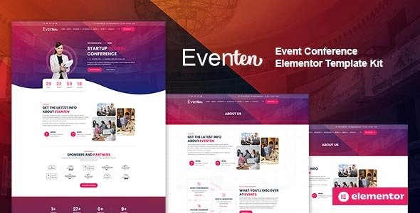 Eventen - Event Conference Elementor Pro Template Kit TFx