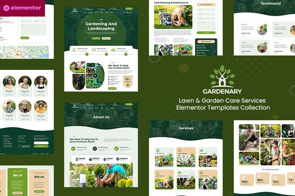 Gardenary - Lawn Garden Care Services Elementor Template Kit TFx