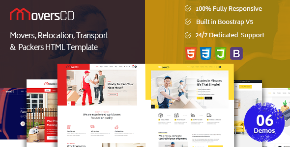 MoversCO - Movers amp Packers HTML Template TFx
