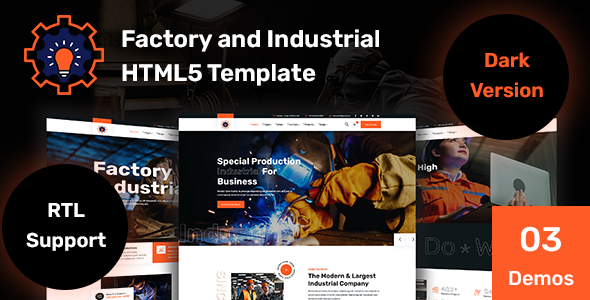 Pentair - Factory and Industrial HTML5 Template  RTL Support TFx