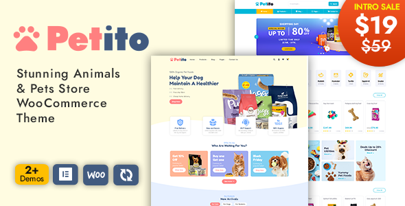 Petito - Animals and Pets Store WooCommerce Theme TFx