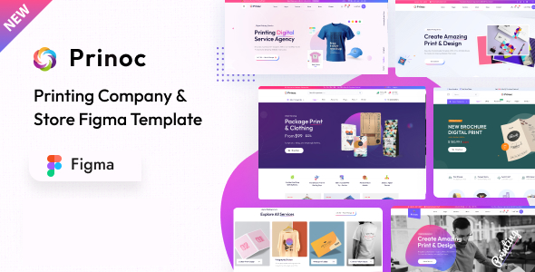 Prinoc - Printing Company Figma Template TFx