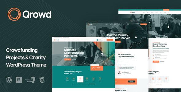 Qrowd - Crowdfunding Projects amp Charity WordPress Theme TFx