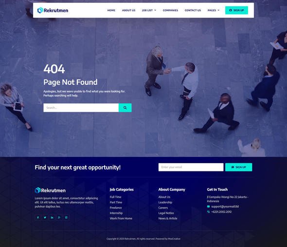 Rekrutmen - Human Resource amp Recruitment Agency Elementor Template Kit TFx