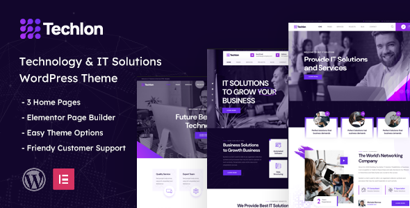 Techlon - Technology amp IT Solutions WordPress Theme TFx