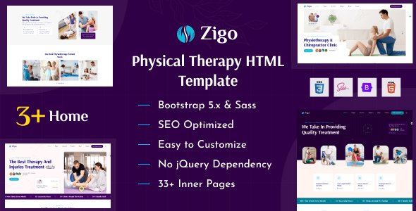Zigo - Physical Therapy Medical Clinic HTML Template TFx
