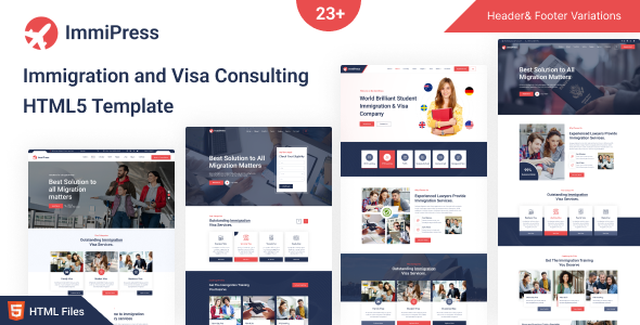 ImmiPress - Immigration and Visa Consulting HTML5 Template TFx