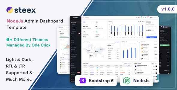 Steex - NodeJs Admin amp Dashboard Template TFx