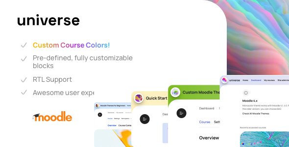 Universe - Premium Moodle Theme with Custom Course Branding TFx