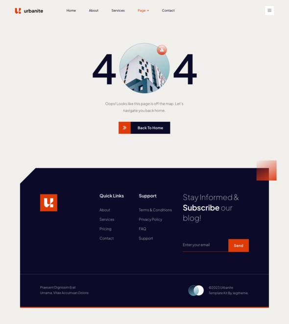 Urbanite  Architect amp Real Estate Developer Elementor Template Kit TFx