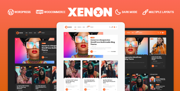 Xenon - Audio  Video Podcast amp Blog WordPress Theme TFx